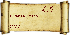 Ludwigh Irina névjegykártya